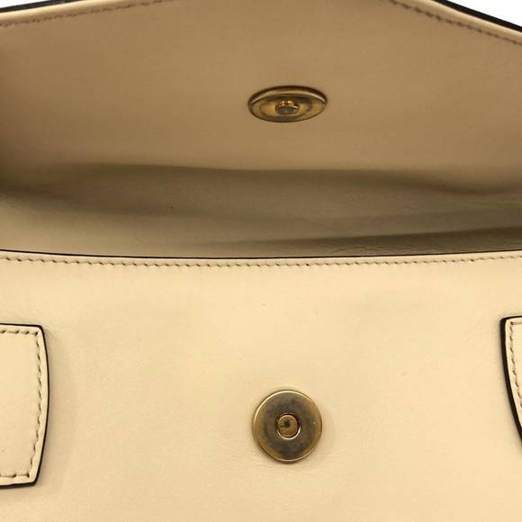 Gucci Chain Shoulder Bag Margaret White Ivory Bee Broadway Queen - Picture 10 of 12